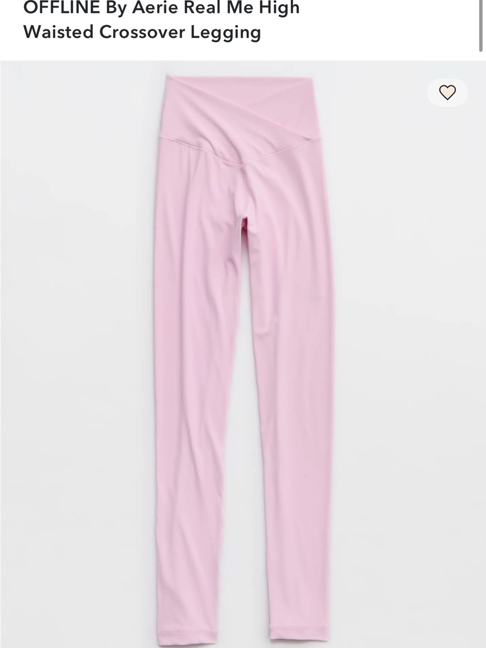 Aerie High-Waisted Crossover Legging - Light Pink